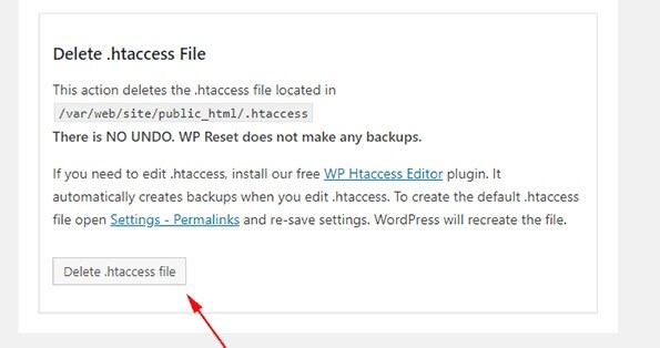 wp重置删除htaccess