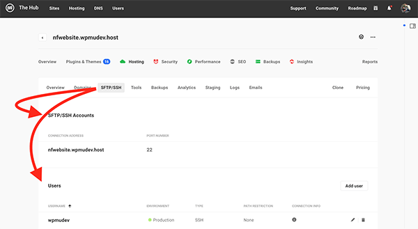 All the SSH accounts and users.