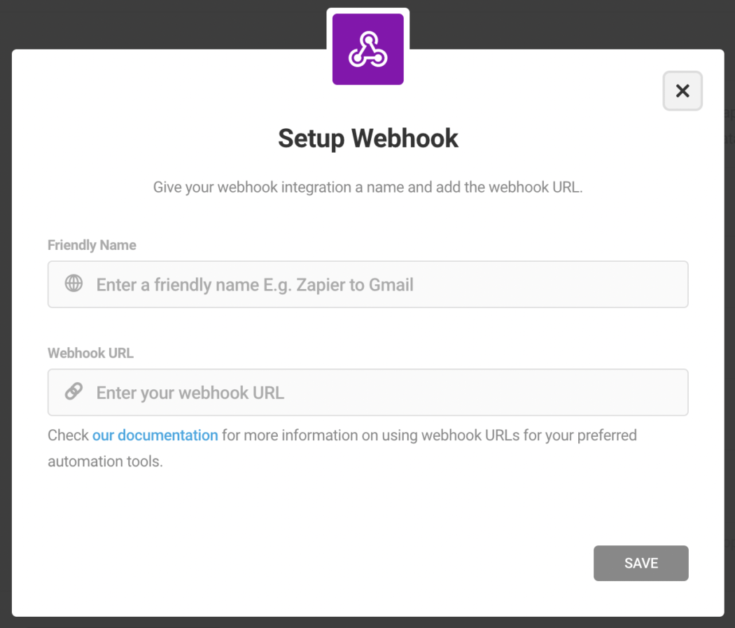 webhook 信息区。